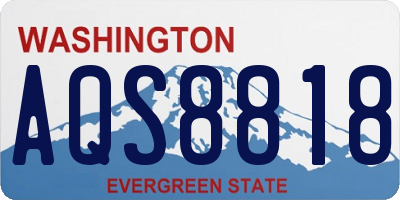 WA license plate AQS8818