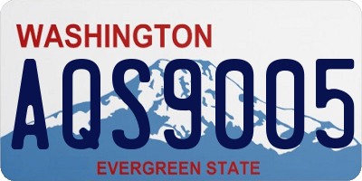 WA license plate AQS9005