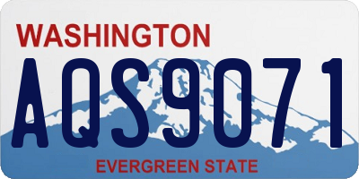 WA license plate AQS9071