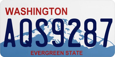 WA license plate AQS9287