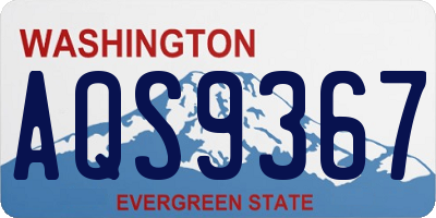 WA license plate AQS9367