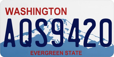 WA license plate AQS9420