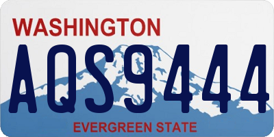 WA license plate AQS9444