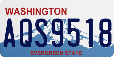 WA license plate AQS9518