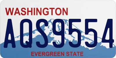WA license plate AQS9554