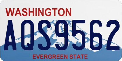 WA license plate AQS9562