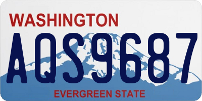 WA license plate AQS9687