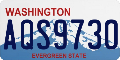 WA license plate AQS9730