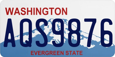 WA license plate AQS9876