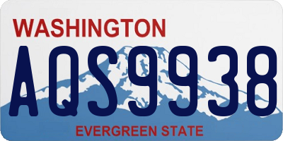 WA license plate AQS9938