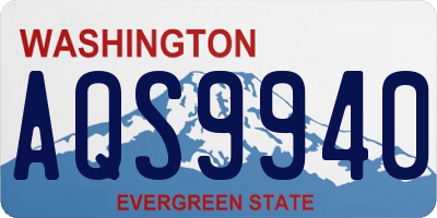 WA license plate AQS9940
