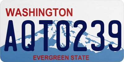 WA license plate AQT0239