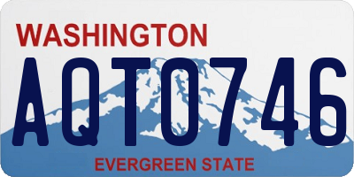 WA license plate AQT0746