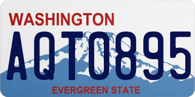 WA license plate AQT0895