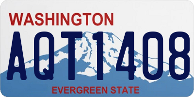 WA license plate AQT1408