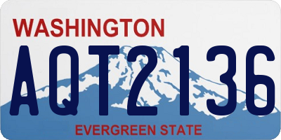WA license plate AQT2136