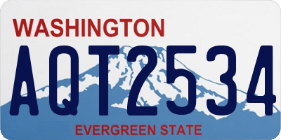 WA license plate AQT2534