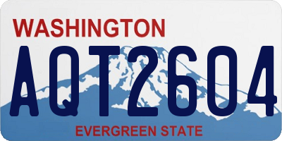 WA license plate AQT2604