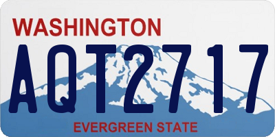 WA license plate AQT2717
