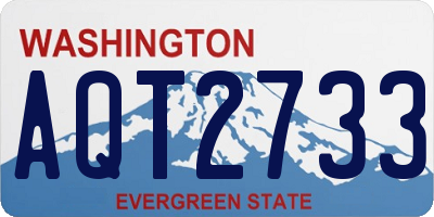 WA license plate AQT2733
