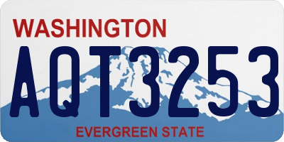 WA license plate AQT3253