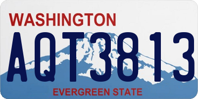WA license plate AQT3813