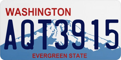 WA license plate AQT3915