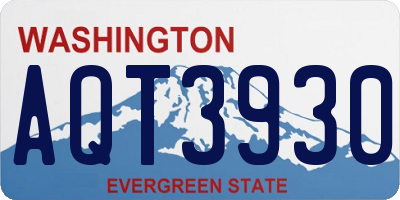 WA license plate AQT3930