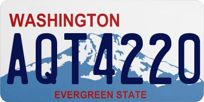 WA license plate AQT4220