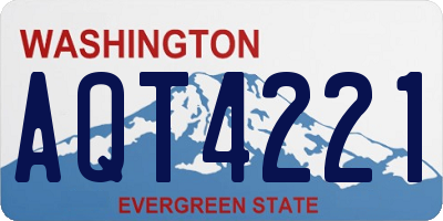 WA license plate AQT4221