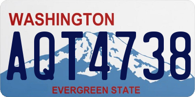 WA license plate AQT4738