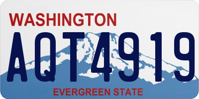WA license plate AQT4919