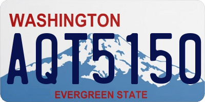 WA license plate AQT5150