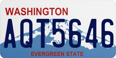 WA license plate AQT5646