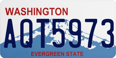 WA license plate AQT5973