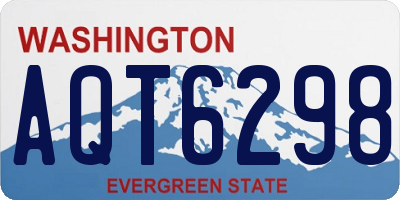 WA license plate AQT6298