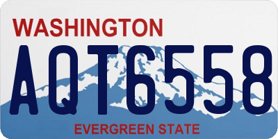 WA license plate AQT6558
