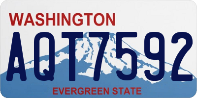 WA license plate AQT7592