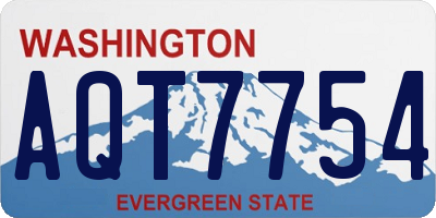 WA license plate AQT7754