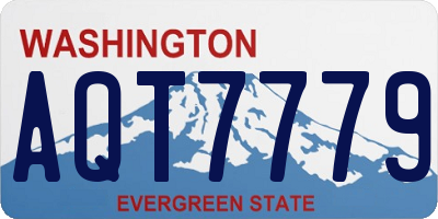 WA license plate AQT7779