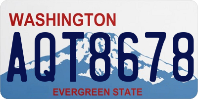 WA license plate AQT8678