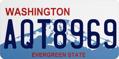 WA license plate AQT8969