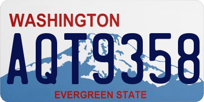 WA license plate AQT9358