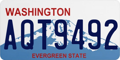 WA license plate AQT9492