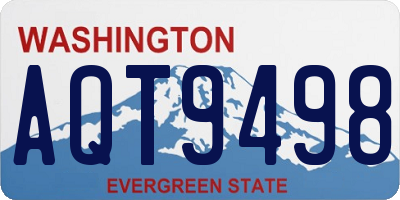 WA license plate AQT9498