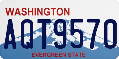 WA license plate AQT9570