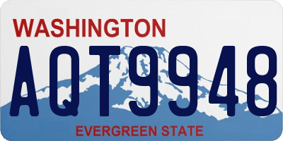 WA license plate AQT9948