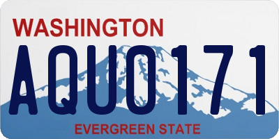 WA license plate AQU0171