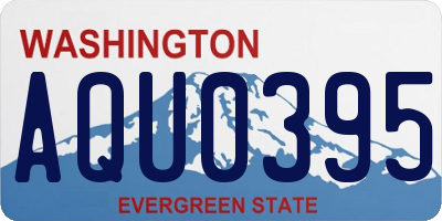 WA license plate AQU0395