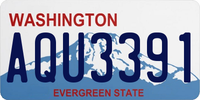 WA license plate AQU3391